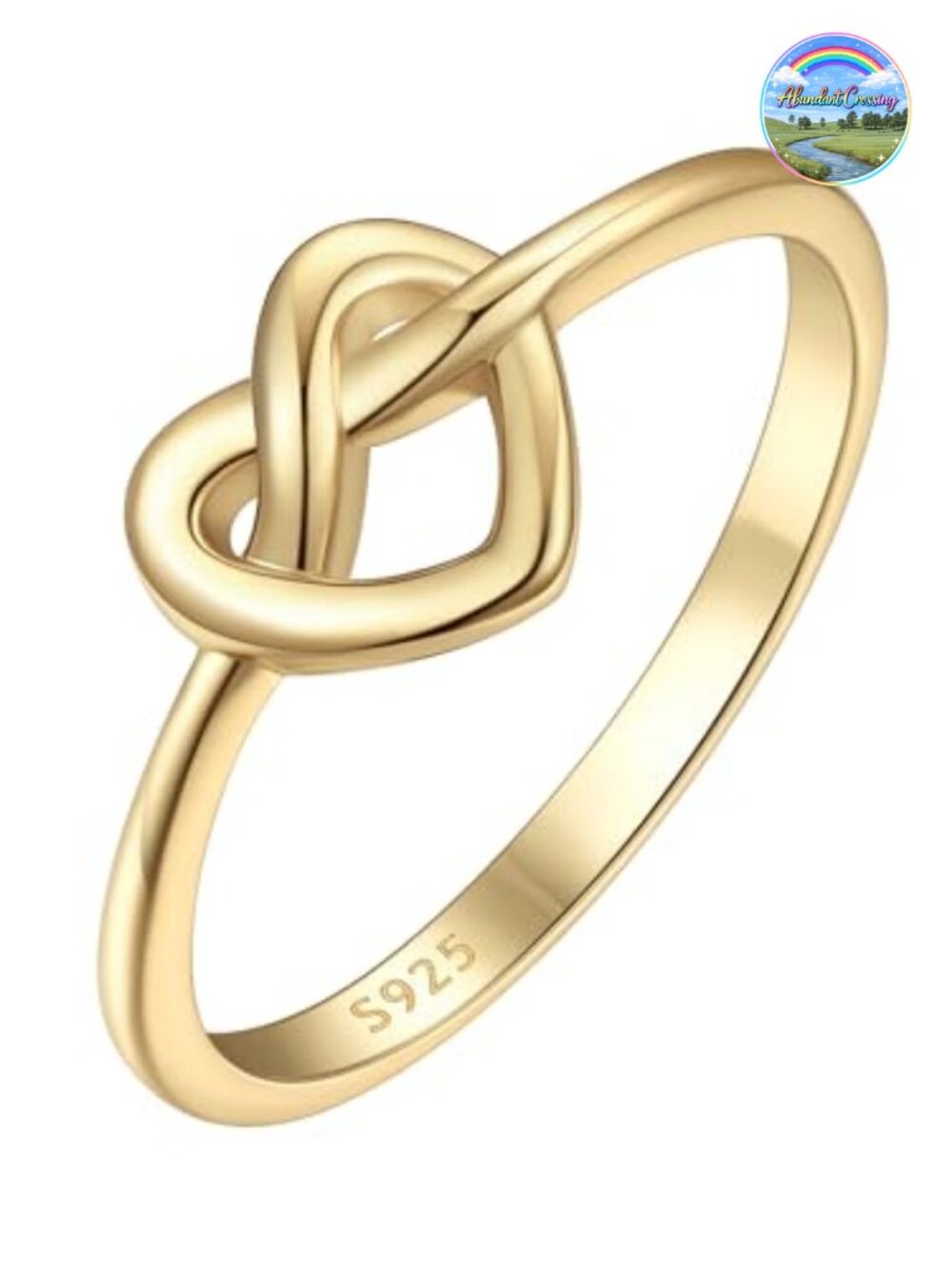 Sterling Silver Love Knot Promise Ring High Polish Comfort Fit Band